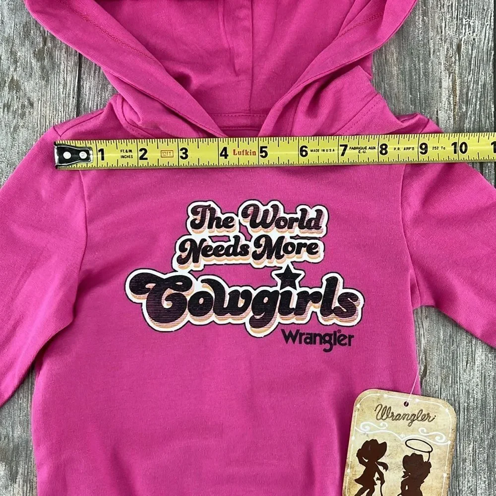 Baby Girl Wrangler Long Sleeve HoodedBodysuit  Cowgirl Western Size 24M